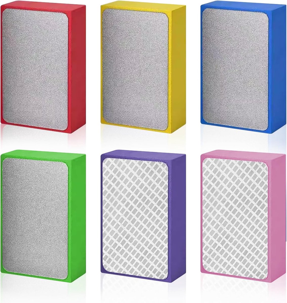 Handschuurpad set van 6 - diamant - voor glas en keramiek - ideaal voor precisiewerk - ShopVlot
