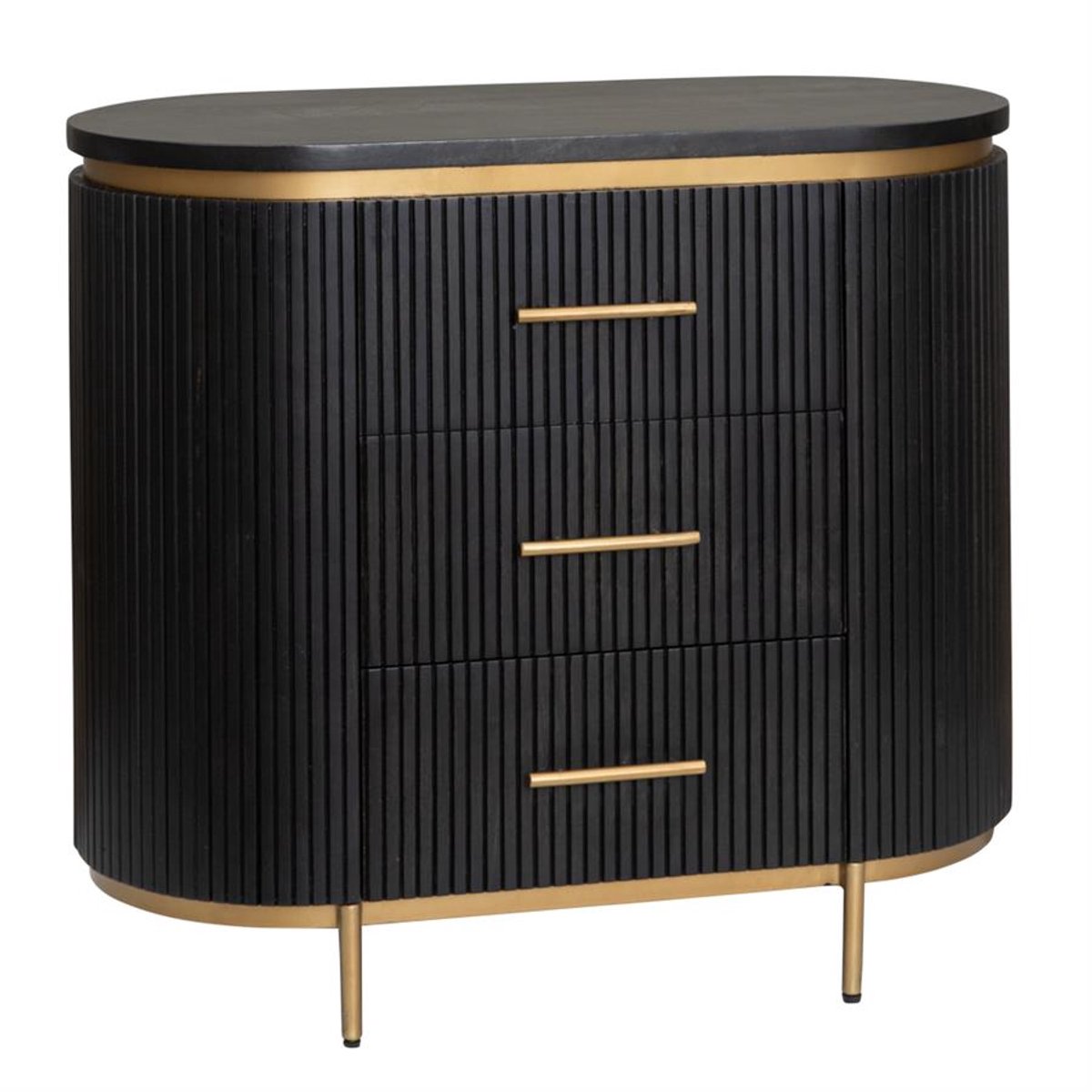 Tower Living Ladekast Rivello - Zwart Hout - 97x97x53cm