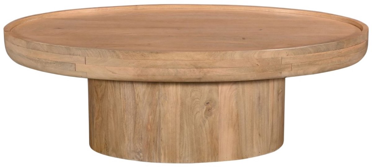 DÉJA Living Salontafel Sola Ovaal - Mangohout - Naturel - 120x65x39cm