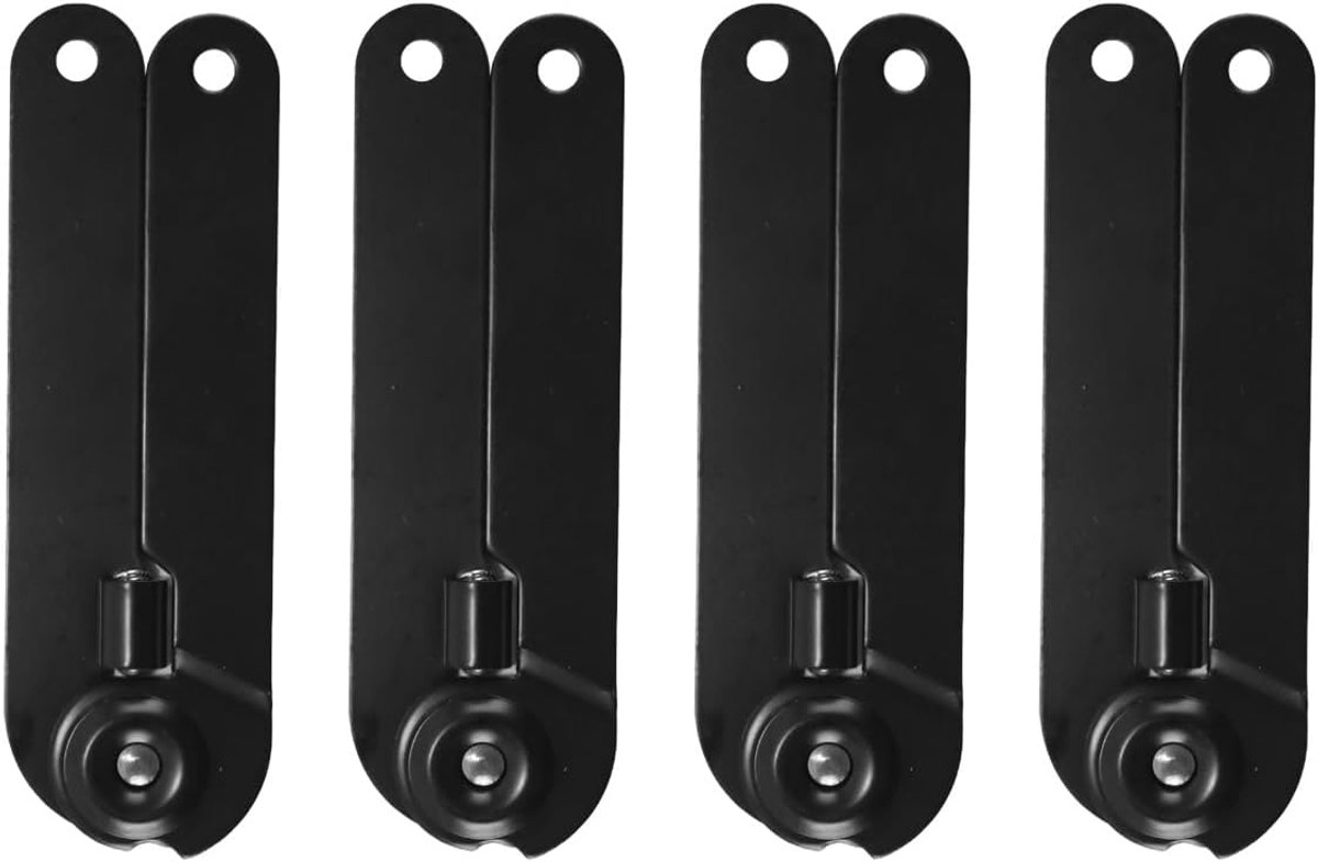 Kastdeurscharnier 4-pack - Opvouwbare steunarm - 180 graden opening - Gemakkelijke toegang - ShopVlot