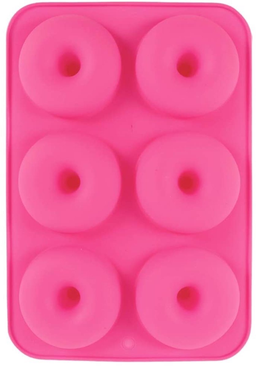 Bakvorm donut - Donutvorm - Donut maker - Doughnut pan - Donutmal - Siliconen - 7 cm diameter - Geschikt voor 6 donuts - Herbruikbare bakvorm - Jonyx