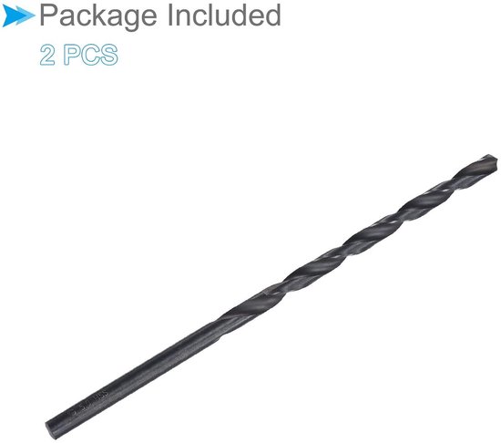 Twist Drill 5mm Drilling Diameter Black Oxide High Quality Steel Extra Long Straight Shank - ShopVlot — afbeelding 4
