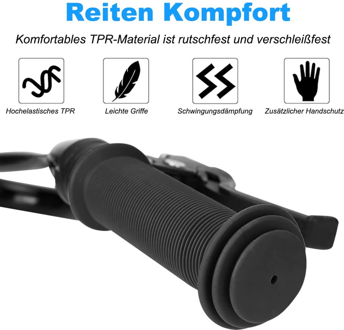 Kinder fietsgrepen, 22mm, 105mm lang, met schokbescherming, geschikt voor fiets, driewieler, loopfiets