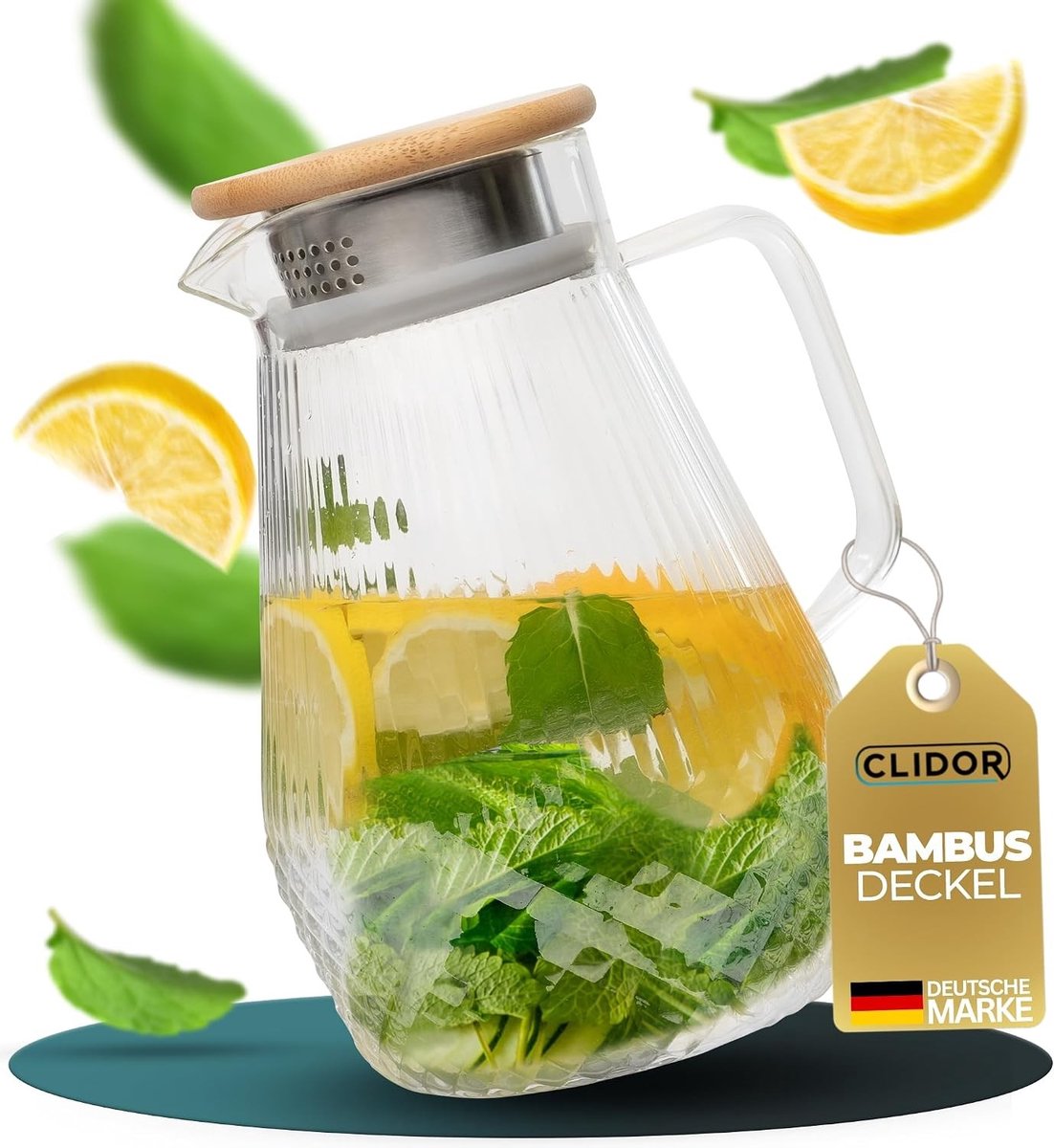 Waterjug - Transparant - 1,5 liter - Versterkt Glas - Voor Warme en Koude Dranken