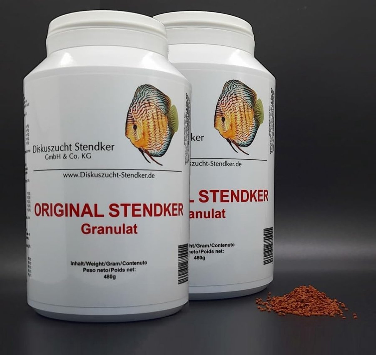 Double pack: 2 x Stendker granules 480 g - high-quality brand lining - discus lining - discus granules - ShopVlot