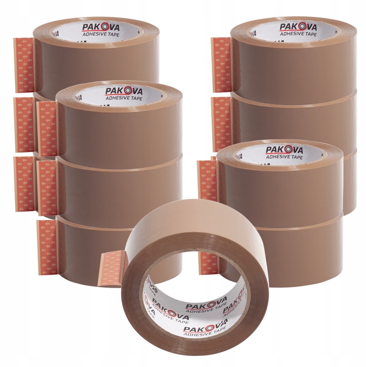 12x Bruine Pakkingstape 48mm x 90m - Sterke Acryllijm