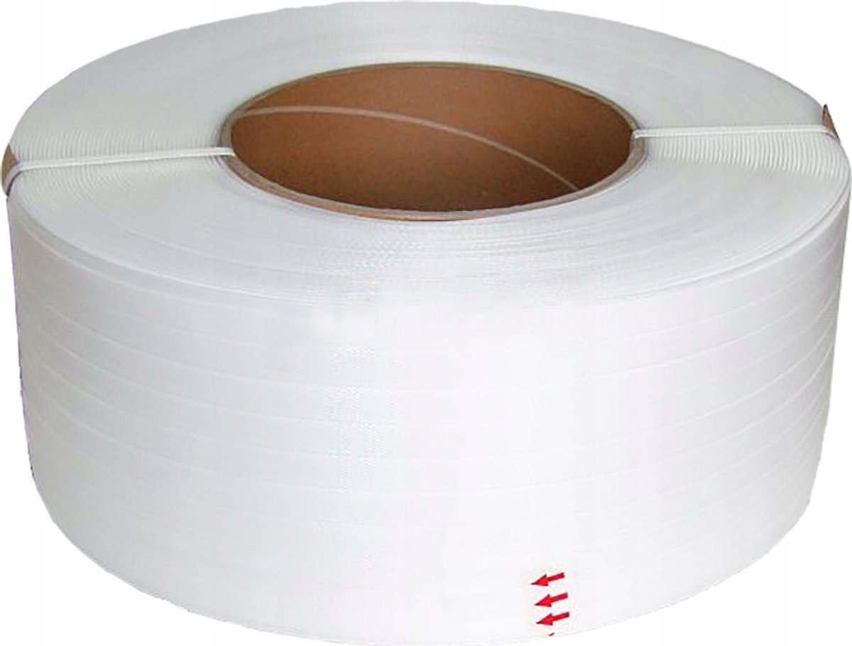 PP Band 16x1mm, 1300m, Wit - Sterke Verpakkingstape