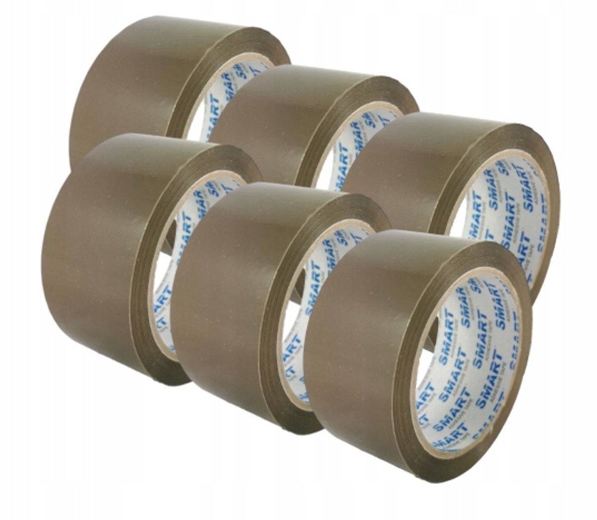 6x Sterke Bruine Pakkingstape 48mm x 91m - Hoge Kwaliteit