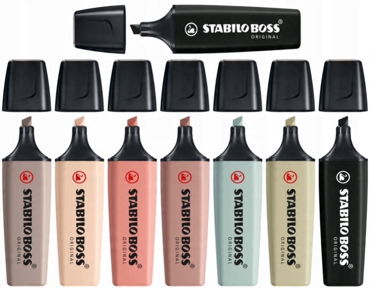 Stabilo Boss Original Nature Colors Markeerstiften - 8 Stuks