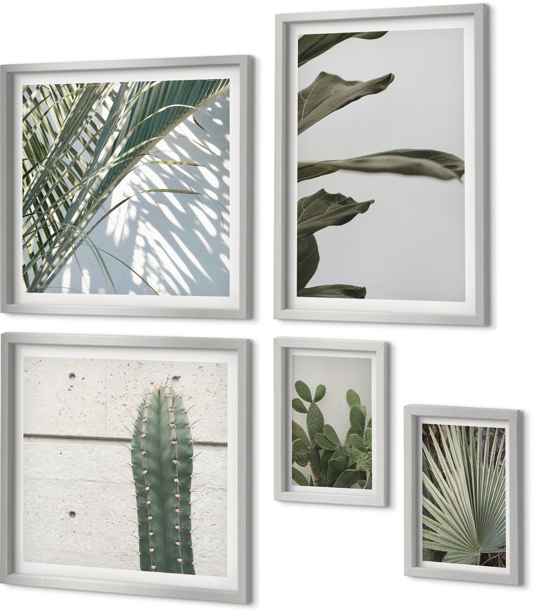 Coloray 5-Delige Schilderij Set - Berglandschap Met Een Waterval En Een Meer - 20 x 30 cm - Muurdecoratie - Interieur Decoratie - Stijlvolle Muurdecoratie
