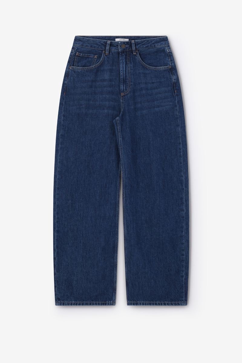 Sissy-Boy - Donkerblauwe high waist barrel jeans