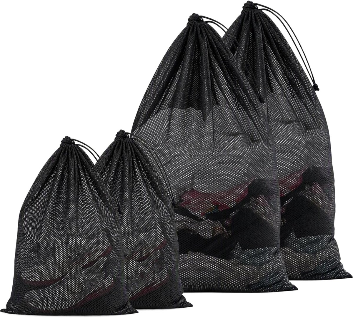4 stuks wasnetten van mesh, wasnetten voor kleding - ShopVlot