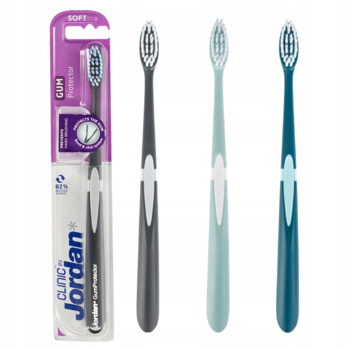 Jordan Clinic Gum Protector Tandenborstel - Zacht, 3 Stuks