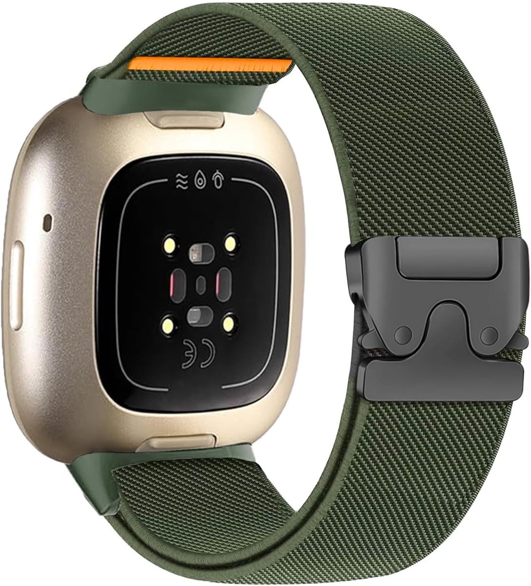 Issinlky Elastische band compatibel met Versa 3/Versa 4, zachte nylon sport parachute gesp riem voor Sense 2/Sense - ShopVlot