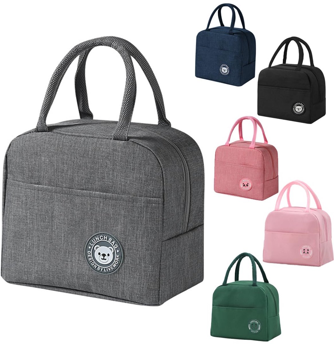SHSMPXOY Lunchtas, 6L geïsoleerde lunchtassen voor vrouwen, thermische lunchtas voor mannen, kinderen, meisjes dames - ShopVlot
