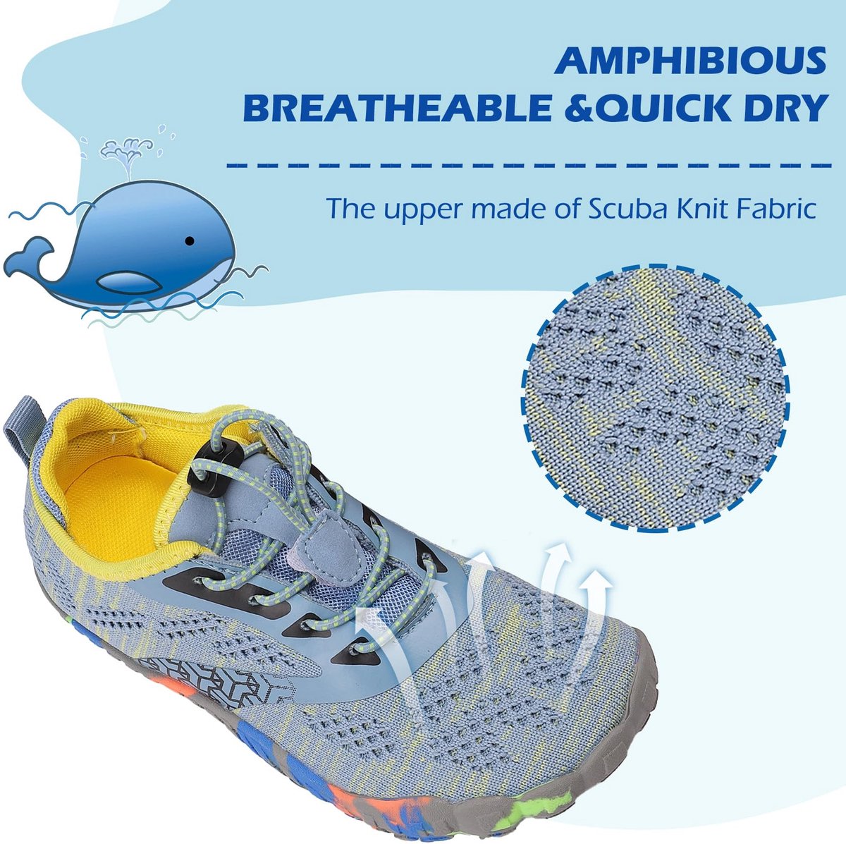 DimaiGlobal Waterschoenen, sneldrogend, antislip, voor meisjes, jongens, zwembad, strand, zwemmen, duiken, training - ShopVlot