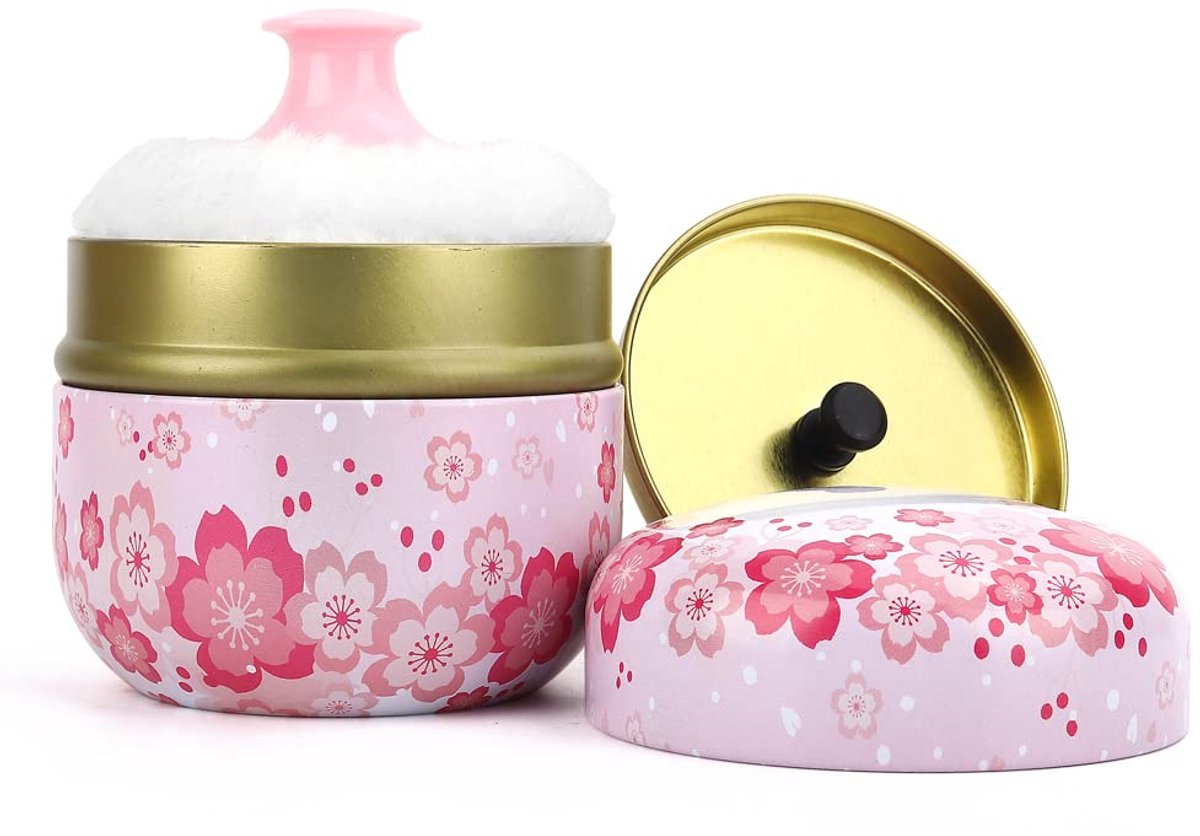 LIONVISON Poederdozen voor baby's na het baden, poederdoosje met poederdonsje voor lichaamspoeder en poeder voor - ShopVlot