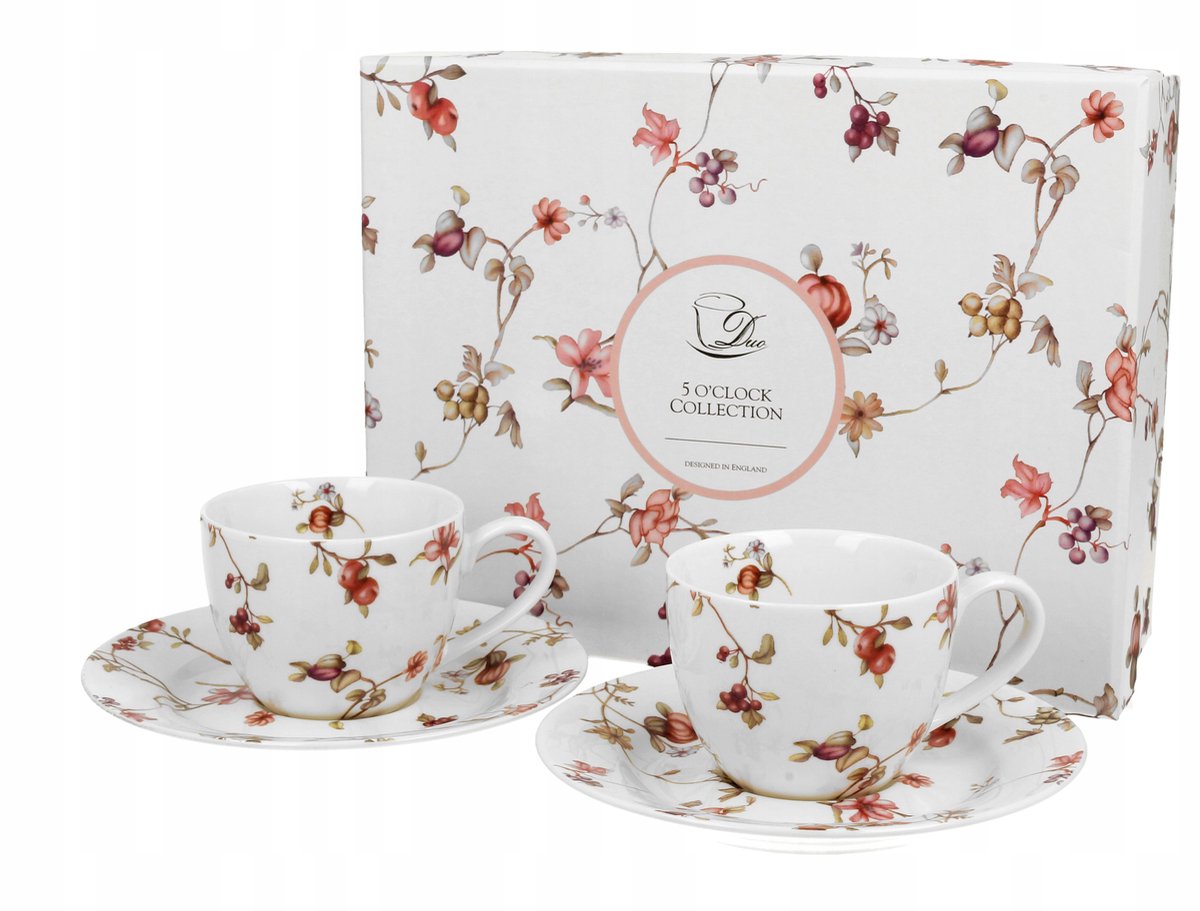 SAFA Porseleinen Espressokopjes met Schotels (2 stuks, 90ml)