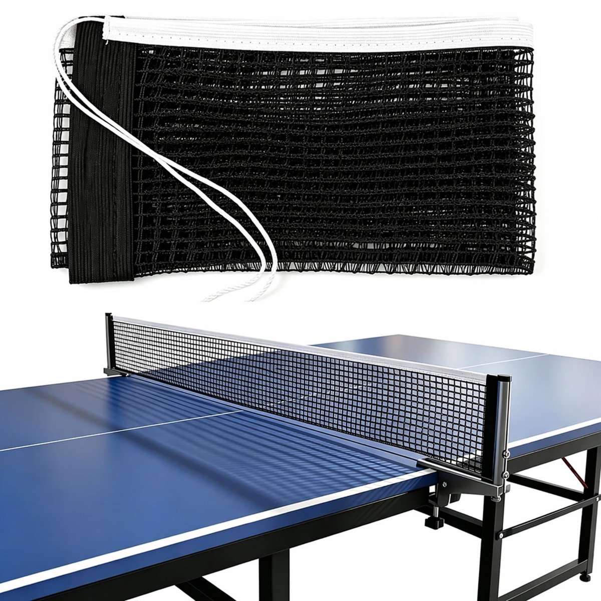 Tafeltennisnet voor Elke Tafel, Zwart Tafeltennisnet, Draagbaar en Inklapbaar