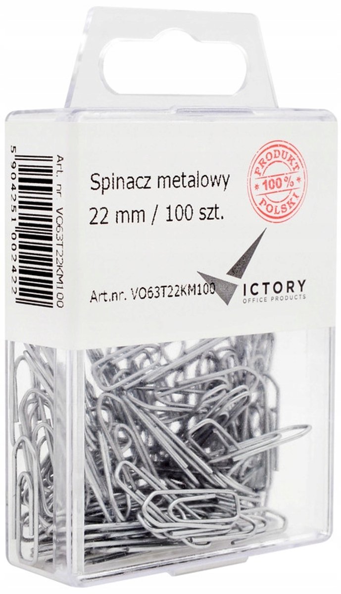 VICTORY Metalen Driehoekige Paperclips 22mm - 100 Stuks