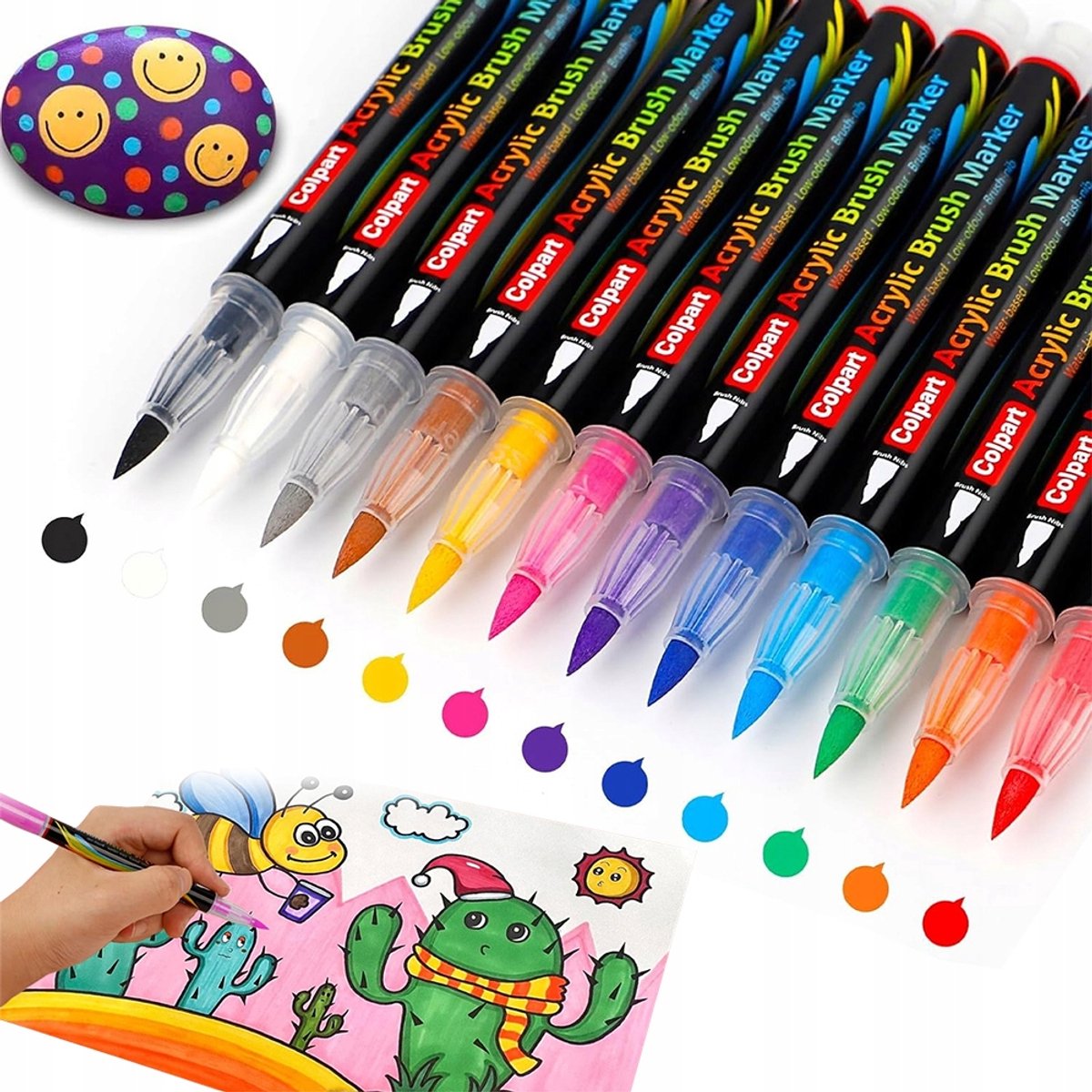 48 Acrylstiften Waterdicht - Universeel voor glas, stof, keramiek