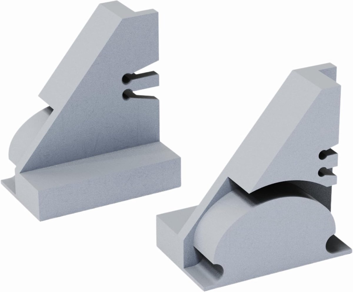Set of 2 End Caps Compatible with Velux Control Rail 948536 - Replacement for FHU & Old FHL Folding Stores - ShopVlot
