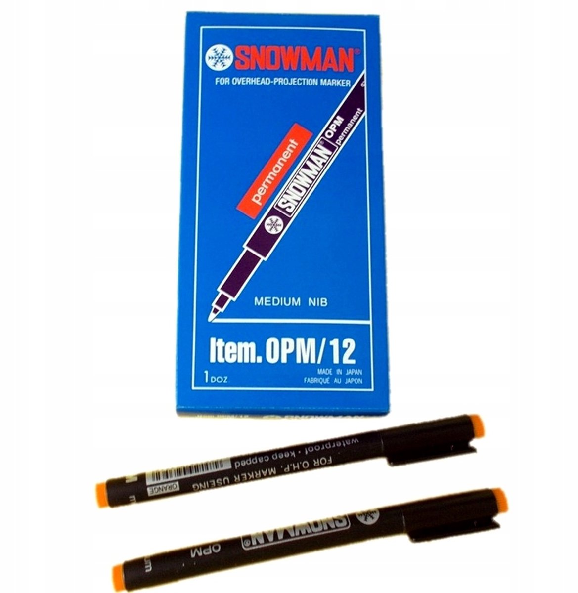Permanente Markers, 12 Stuks, Oranje, Medium Punt