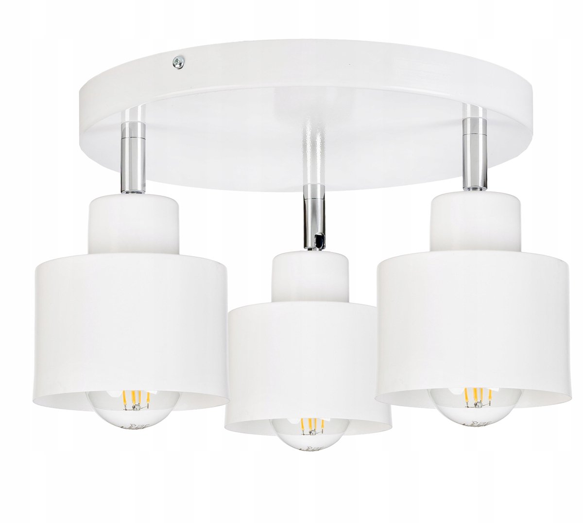 Metalen Lampenkap E27 Loft Stijl - Wit Kubus