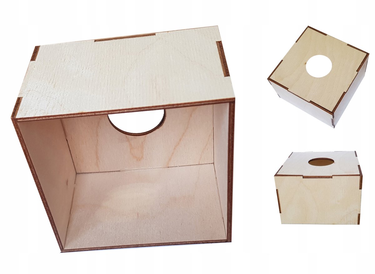 Houten Lampenkap E27 Loft CUBE - Natuurlijk Hout