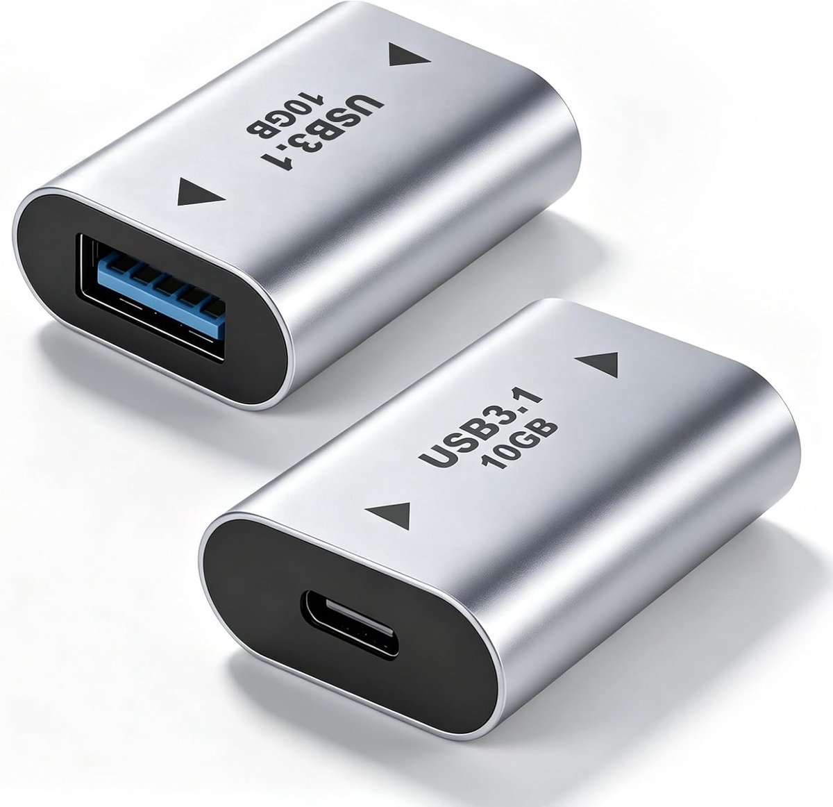 10 Gbps USB-aansluiting naar USB-C-aansluiting, adapter, 2 stuks, USB 3.1 bus naar USB type C-aansluiting, OTG-adapter - ShopVlot
