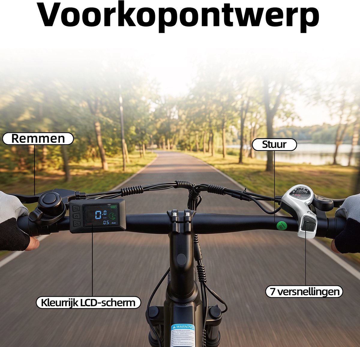 Bekup V2 Elektrische Fiets - 26" Banden - 250W Motor - 25km/h Maximale Snelheid - 36V14.5AH Accu -Actieradius Tot 75 Km - Shimano 7 Versnellingen - Mechanische Schijfremmen - Grijs thumbnail 4