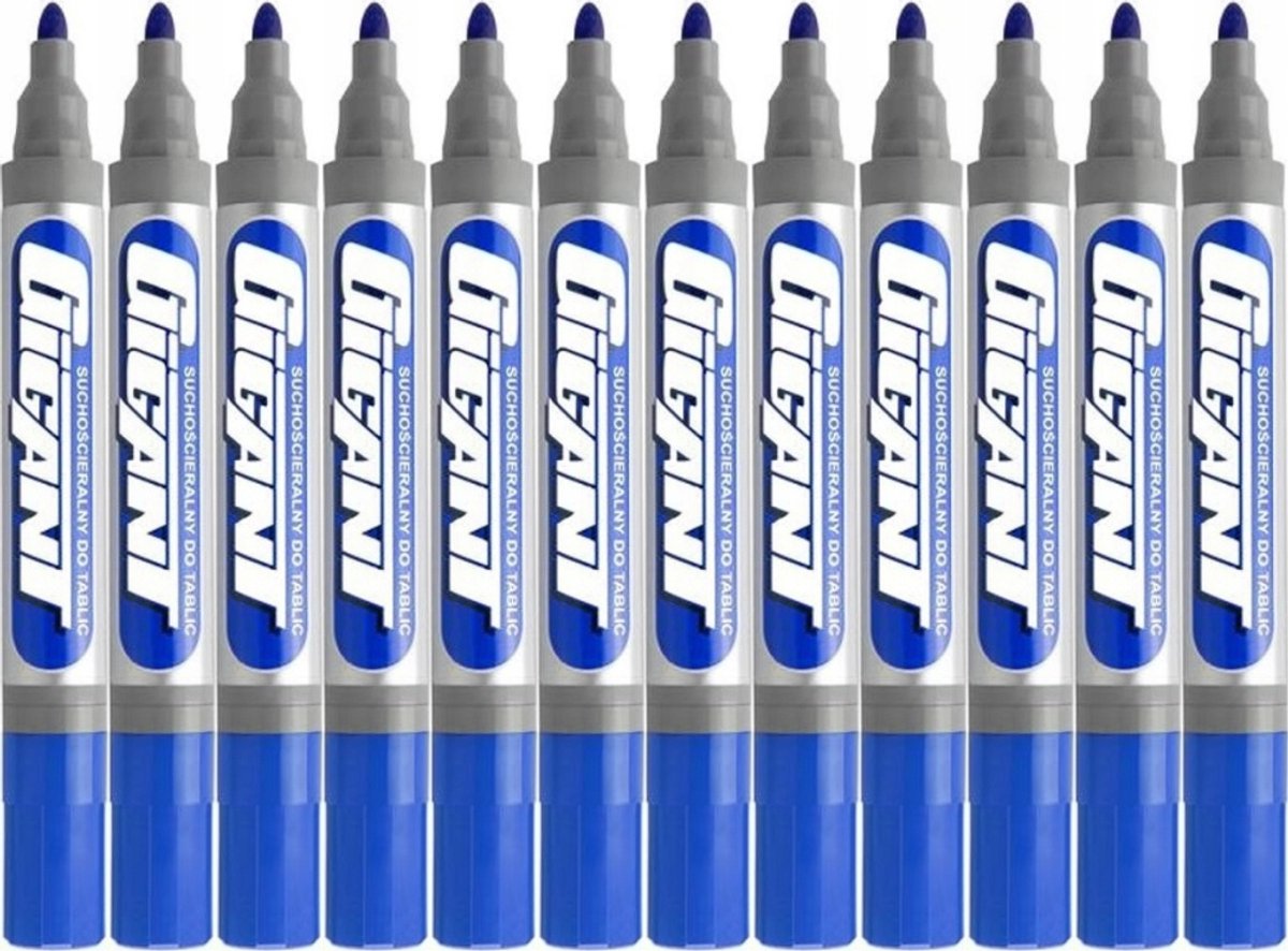 2x Blauwe Whiteboard Markers Kamet - Sneldrogend & Gemakkelijk Uitwisbaar
