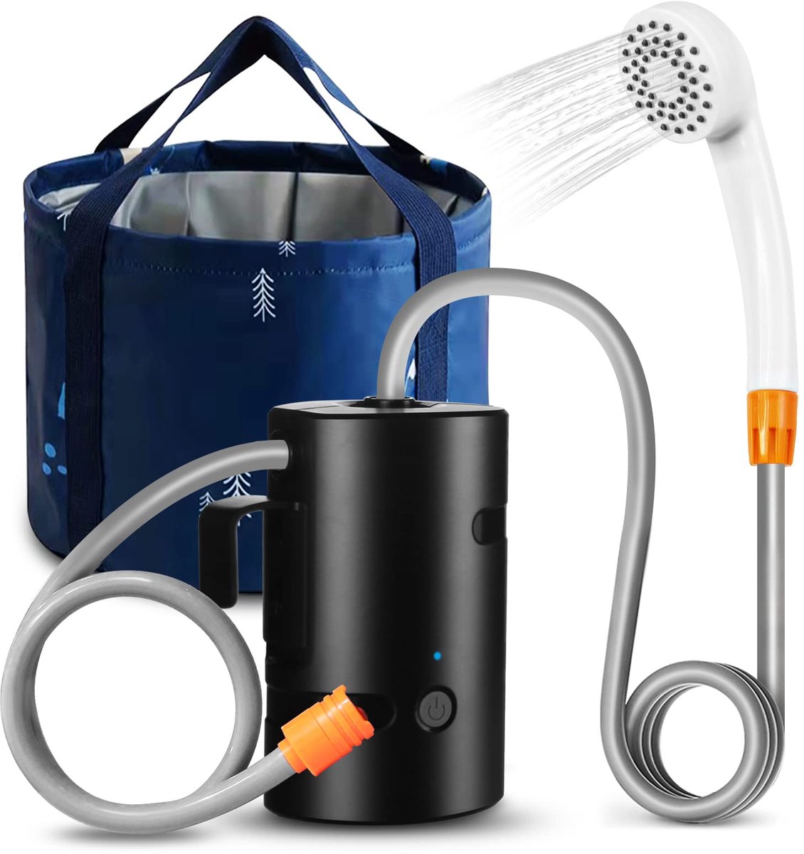 Draagbare buitendouche - IPX7 waterdicht - met ledlicht - ideaal voor kamperen - ShopVlot
