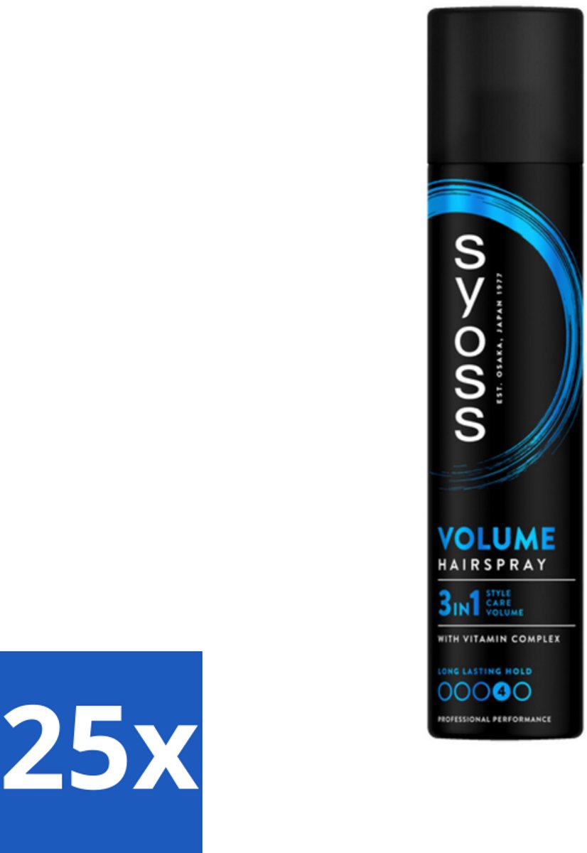 25 x Syoss - Volume - Haarspray - Lift & Volume - 300 ml - Haarspray Volume - Haarspray Lift - Haarspray 3 In 1 - Haarspray Voor Volume - Haarspray Voor Fijn Haar