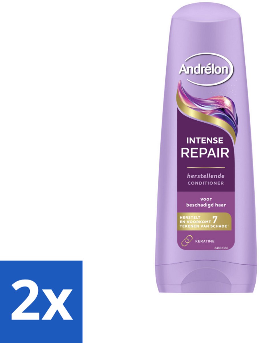 2 x Andrélon – Conditioner – Intense Repair – 200 ml - Haar Herstellen - Haar Beschermen - Haar Versterken - Keratine - Haar Schade