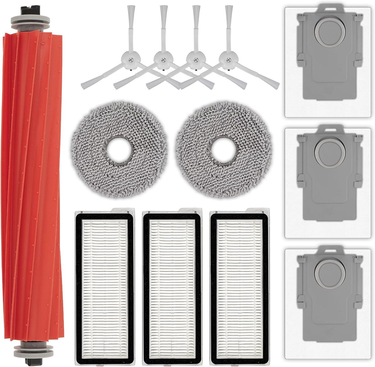 (13 pieces) Qrevo S Replacement Parts Compatible with Roborock Qrevo S, Qrevo Pro, Qrevo MaxV, QRevo Plus, 1 Roller - ShopVlot