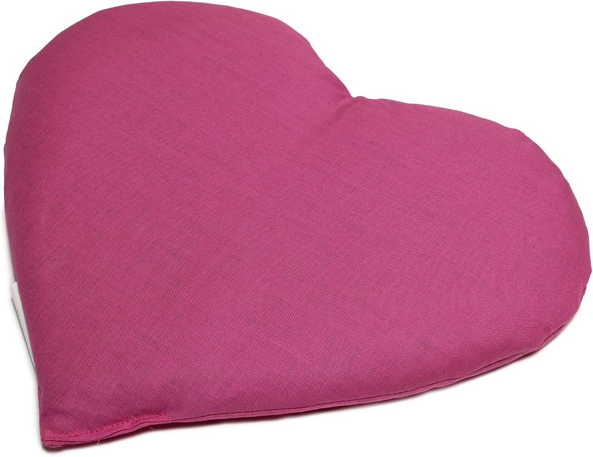Korrelkussen hart - ca. 30 x 25 cm, roze Johanniskernkissen roze - ShopVlot