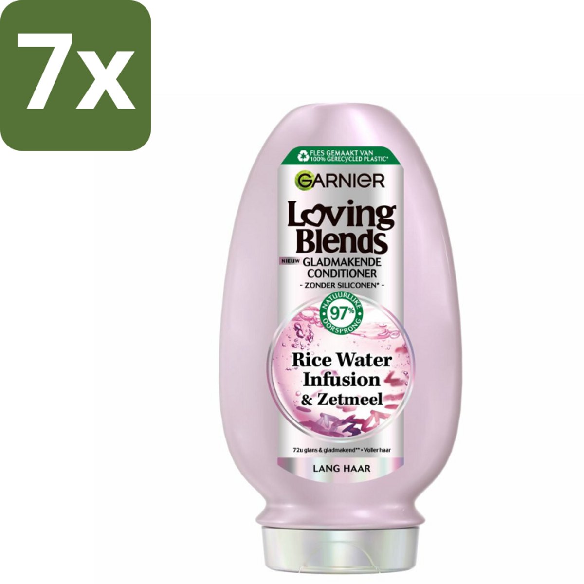 Garnier - Loving Blends Rice Water Infusion - Conditioner - Glans & Zachtheid - Lang Haar - 250 ml - Bulkverpakking - 7 stuks