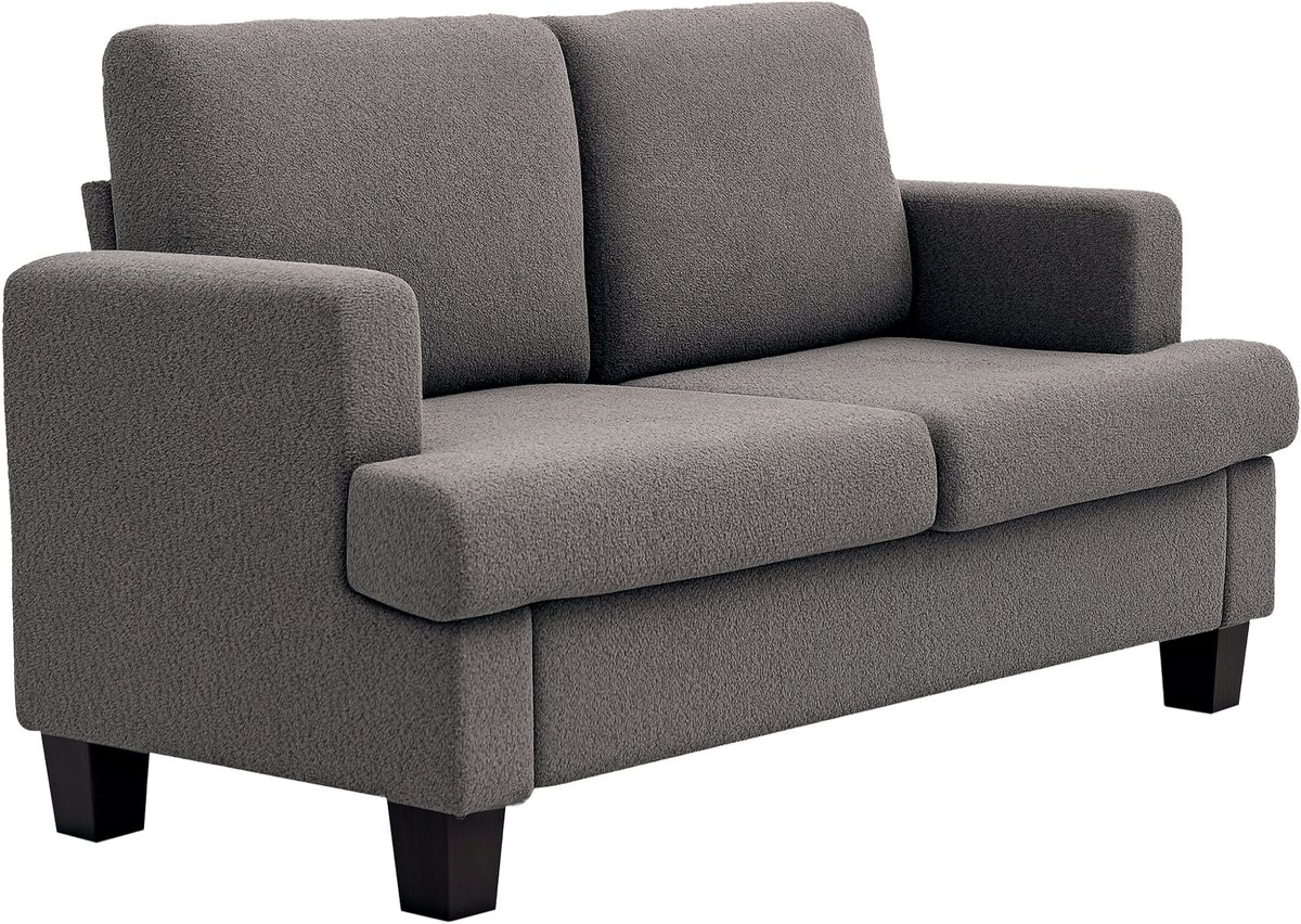 HOMCOM Tweezitsbank - Polyester - 140x70x85cm - Donkergrijs