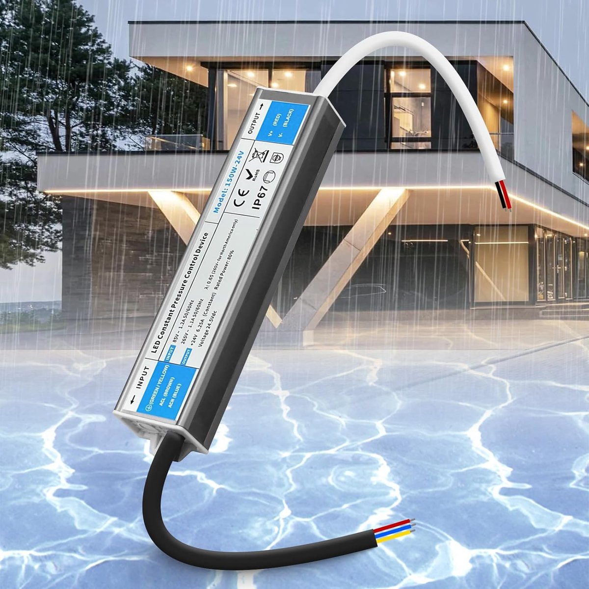 LED Power Supply 220V To 24V 150W Transformer Waterproof IP67 - ShopVlot