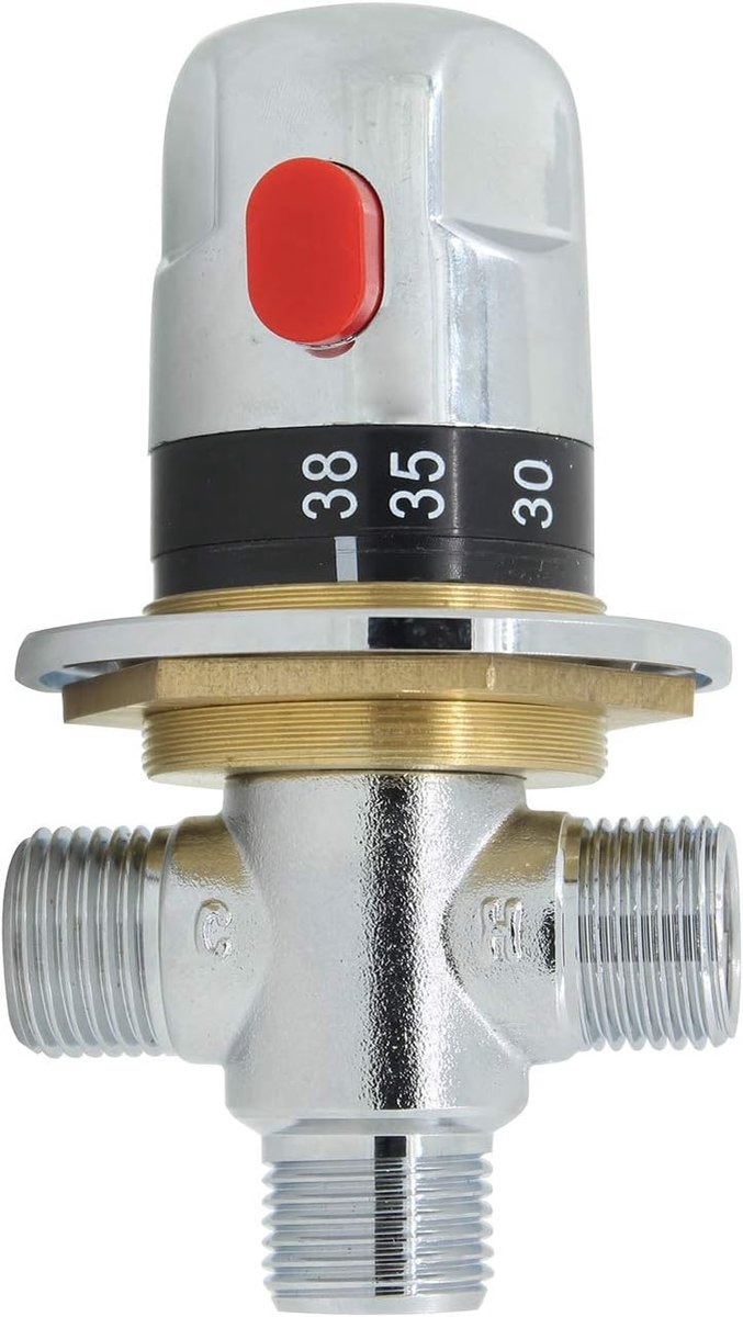 Thermostatic Control Mixing Valve Thermostat Mixer 1/2 Water Tap Shower Mixer Tap Thermostat Thermostat - ShopVlot
