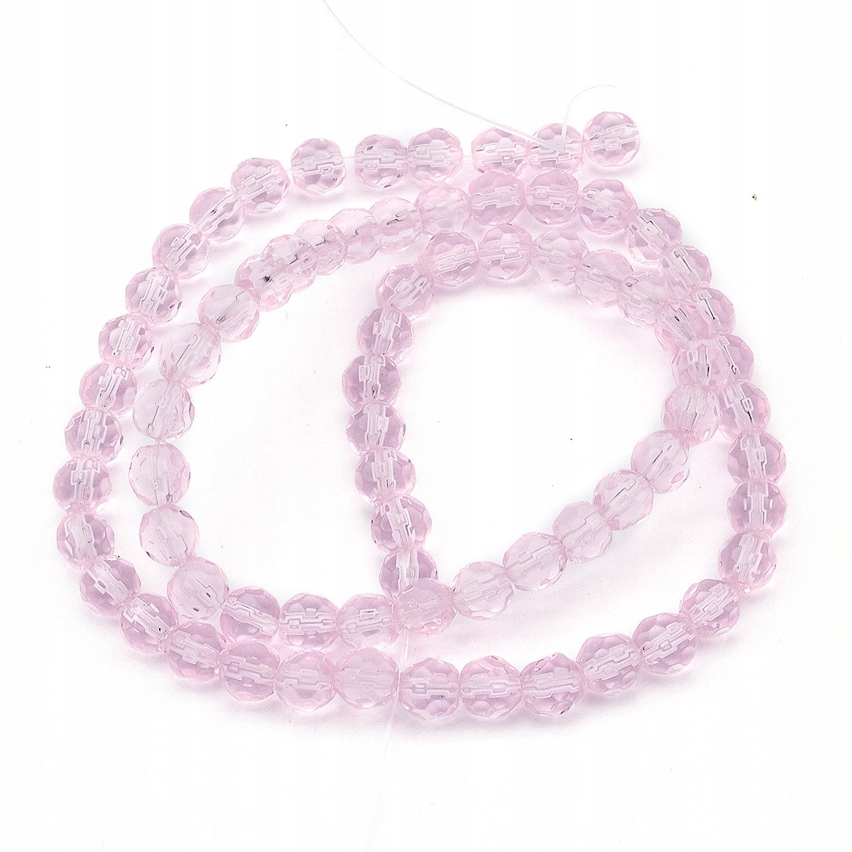 Glazen Kralen Rond Roze 4mm - 75 stuks per snoer