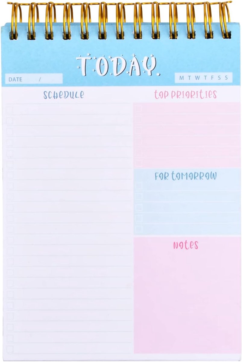 To Do List Block, 50 Pages Daily Planner Notepad, Colourful To-Do List, Notebook for Appointments, Notes, Tasks - ShopVlot