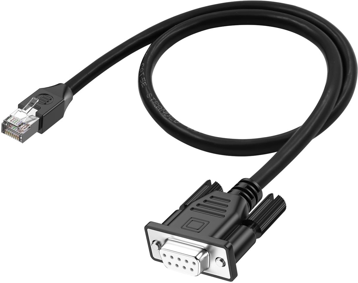 RJ45 to DB9 Cable RJ45 Plug to DB9 9 Pin RS232 Serial Jack Cat5 Ethernet LAN Console Cable RJ45 to RS232 Network - ShopVlot