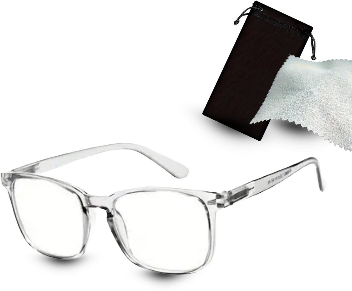 computerbril.shop® Beeldschermbril | DYME | Grijs | Blue Filter Glasses | Anti Blauw Licht Bril Zonder Sterkte 0.00