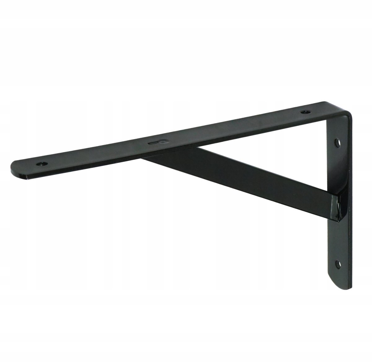 Zwarte 25 cm Versterkte Plankensteun - Robuuste Metalen Plankdrager