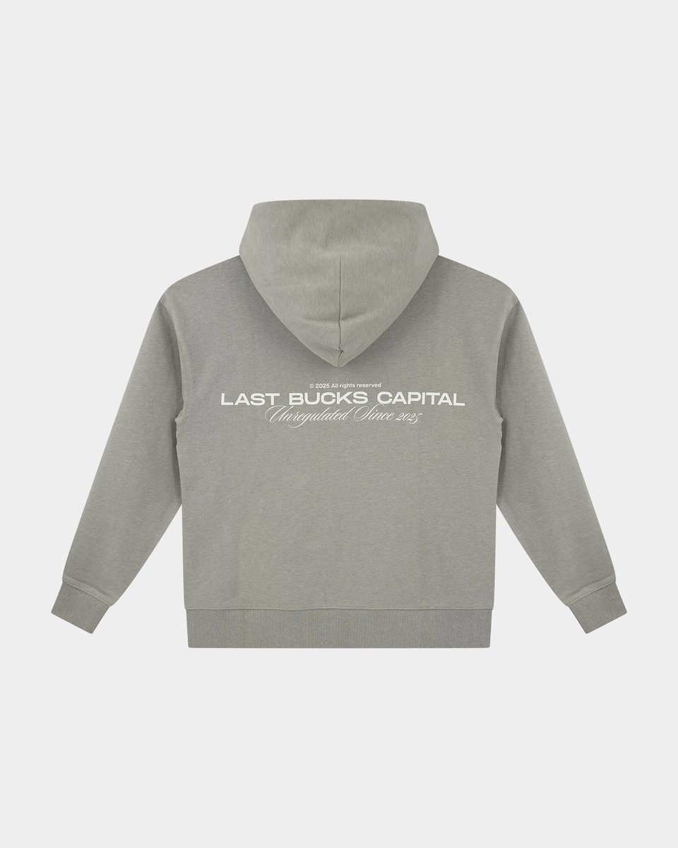 Last Bucks - Capital Zip Hoodie - Heren Vest - Grijs - Maat M - Oversized