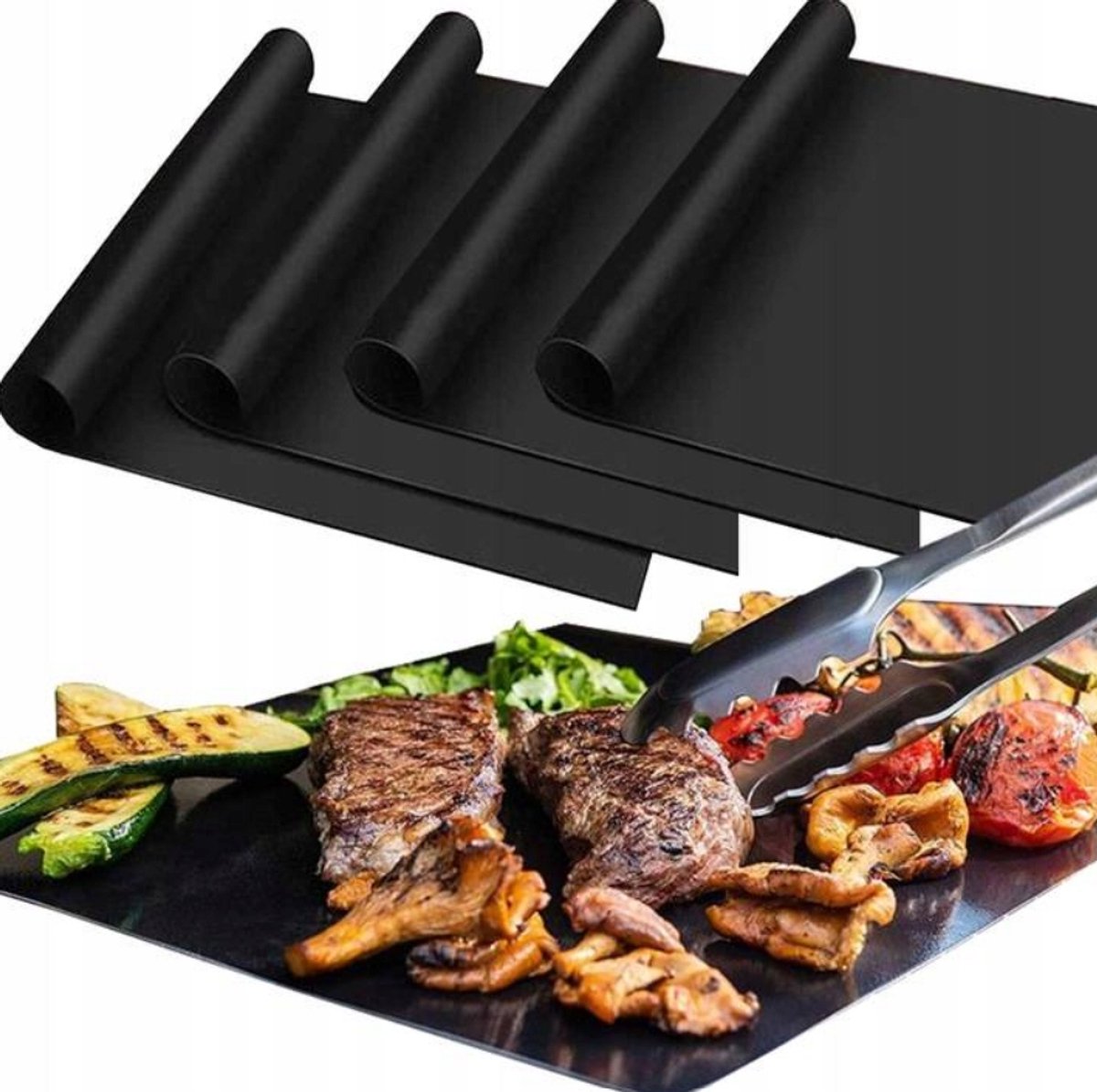 Teflon Grill & Oven Matten - 4 Stuks - BBQ & Bakken - Anti-aanbak