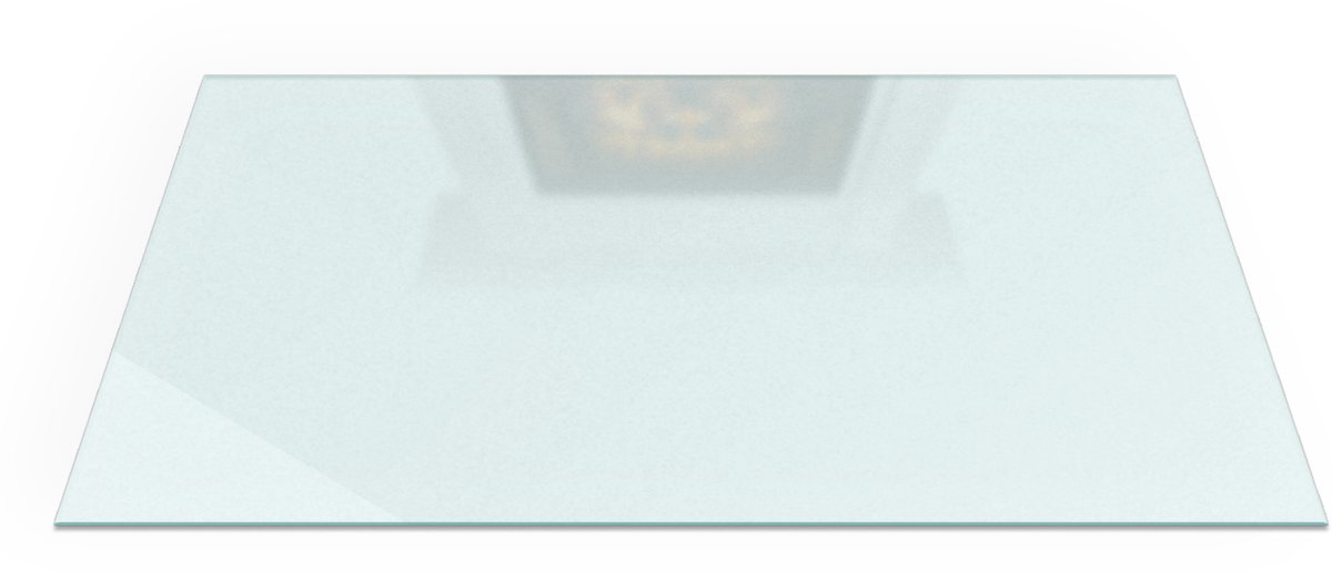 Tulup - Kachel Vloerplaat - 100x50cm - Halftransparant Rechthoek - Plaat voor onder kachel - Onderplaat