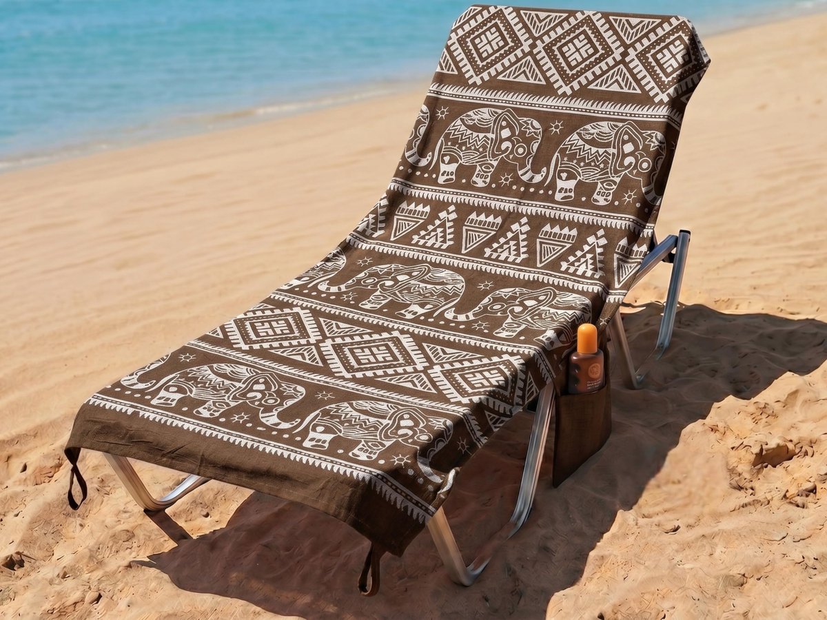 o-day Strandlaken met hoeken en zakken, 70 x 180 cm, strandlaken van fouta-katoen, 100% voor kinderbed en strand - ShopVlot